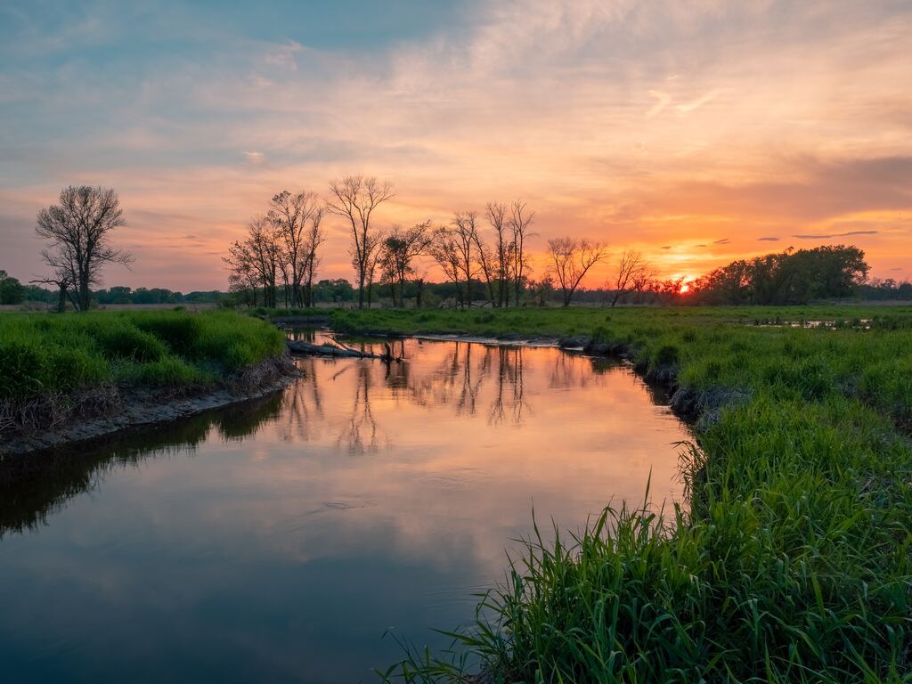 River at sunset