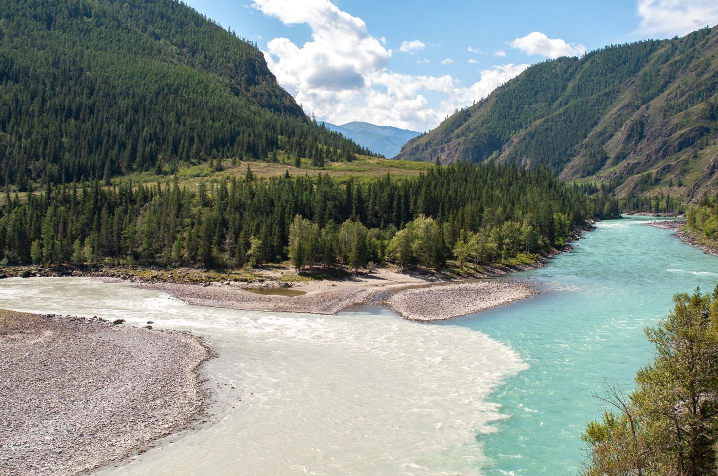 Two rivers meeting